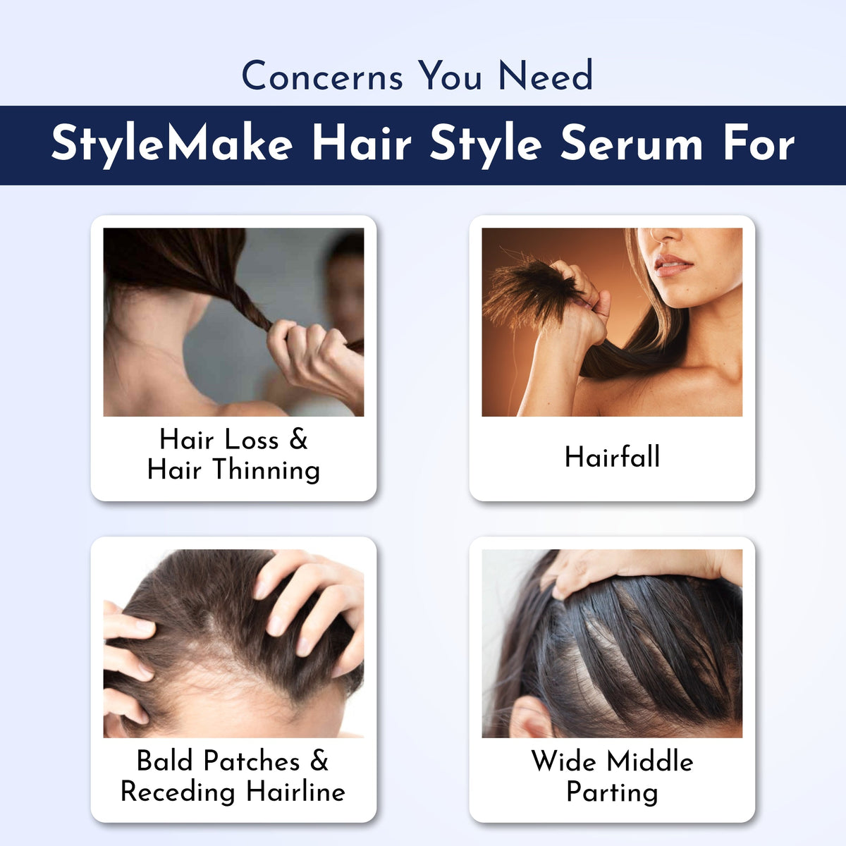 StyleMake Advanced Hair Serum - StyleMake Advanced Hair Regrowth Serum, BOOSTS HAIR GROWTH, REDUCEs HAIRFALL, StyleMake Rogaine, StyleMake Serum, StyleMake Thickener, StyleMake Hair Lock Spray, StyleMake hair fall serum for men and women, stylemake minoxidil, minoxidil for hair loss treatment