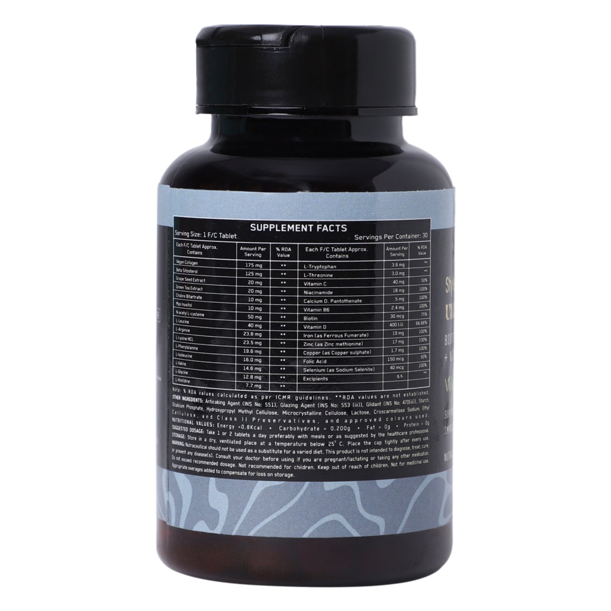 StyleMake Ultimate Hair Gro Vitamin for Men Biotin + Vegan Collagen from UK offers a powerful combination of clinically studied Biotin and UK sourced Vegan Collagen to reduce hair loss and promote regrowth. These tablets are designed to help support the health of men's scalp, nourish the hair follicles, and promote thicker, fuller locks.