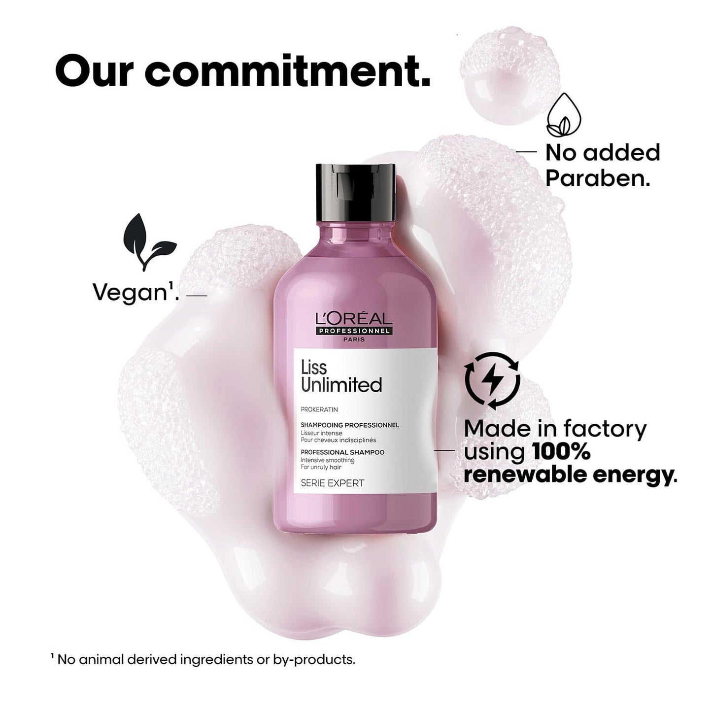 L'Oréal Professionnel Liss Unlimited Shampoo for Frizzy & Unruly Hair - 300ml | Intensive Smoothing Shampoo for Frizz-Control | Enriched with Pro-Keratin | Increases Softness & Shine