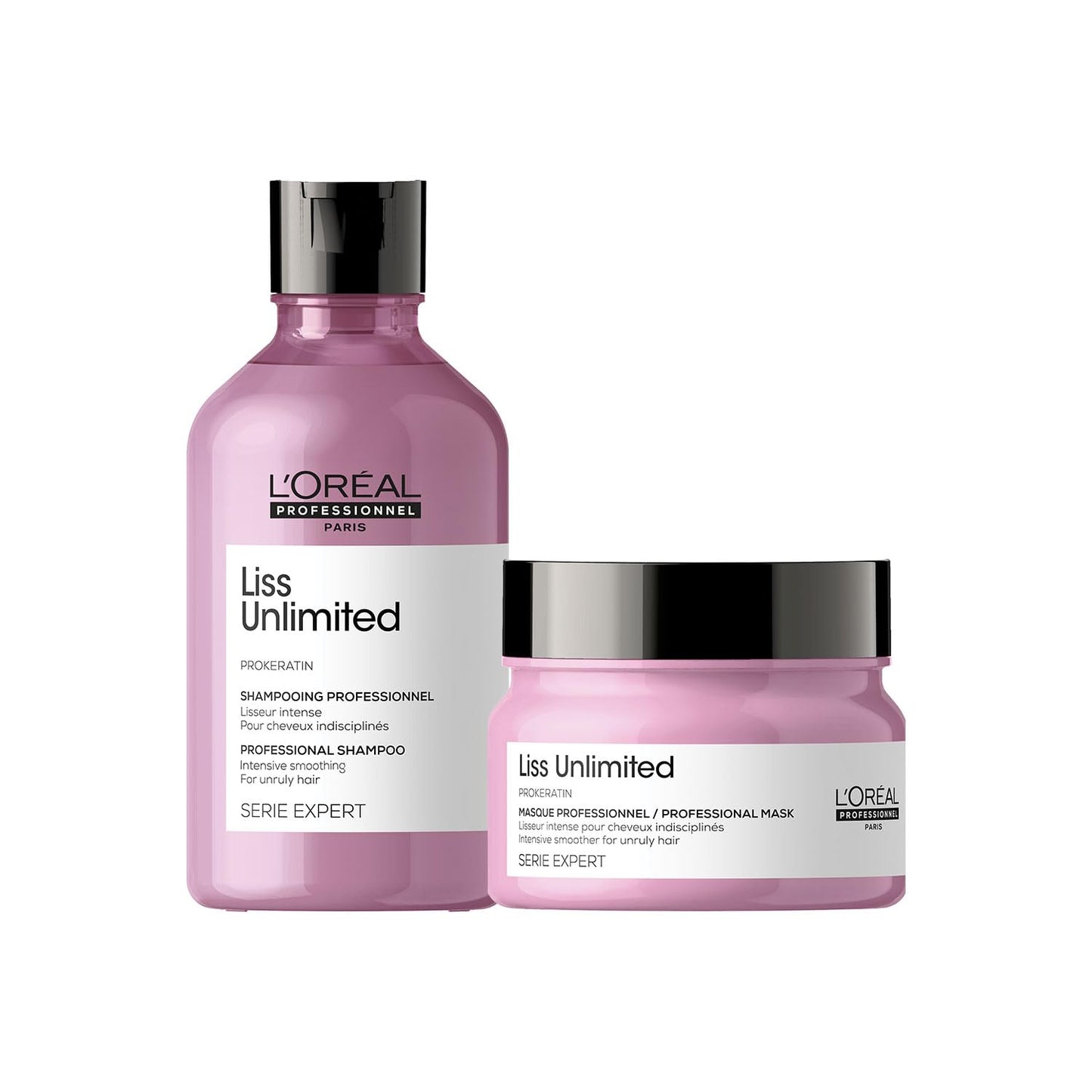 L'Oréal Professionnel Liss Unlimited Shampoo for Frizzy & Unruly Hair - 300ml | Intensive Smoothing Shampoo for Frizz-Control | Enriched with Pro-Keratin | Increases Softness & Shine