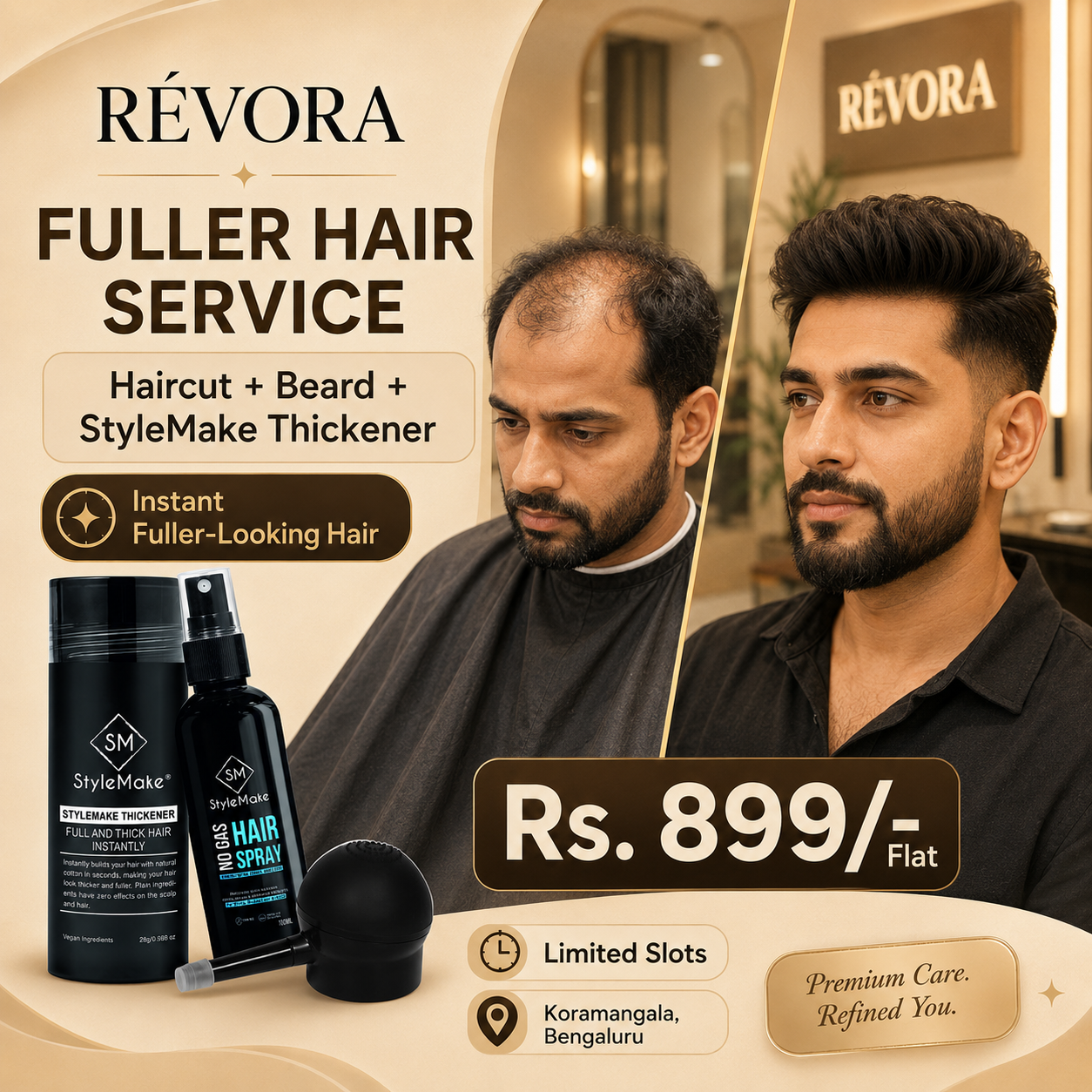Men’s Hair Cut Offer – Hair Cut + Hair Wash + Blow Dry | Révora Salon Koramangala