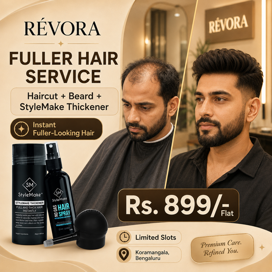 Men’s Hair Cut Offer – Hair Cut + Hair Wash + Blow Dry | Révora Salon Koramangala
