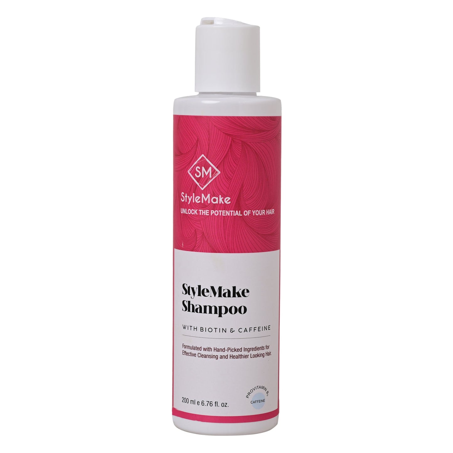StyleMake Biotin & Caffeine Thickening SLS-Free Shampoo for Men and Women | D-Panthenol & Biotin For Strong & Thick Hair- 200 ml
