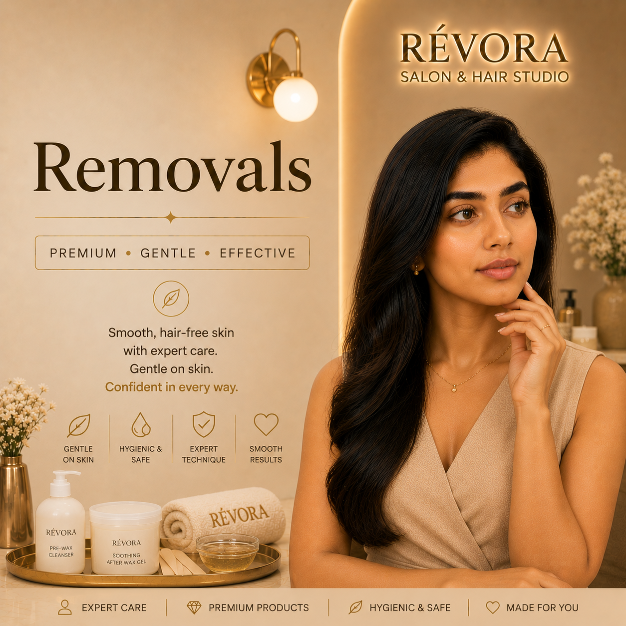 Premium Nail Removal service at Révora Salon & Hair Studio featuring safe and professional removal of gel polish, acrylic, and nail extensions while protecting the health of natural nails.